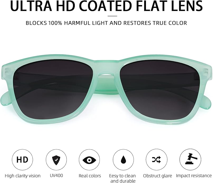 COLOSSEIN Sunglasses Womens,Classic Square Frame UV400 Mirrored Lens,Sunglasses Fit For Beach,Vacation,Driving