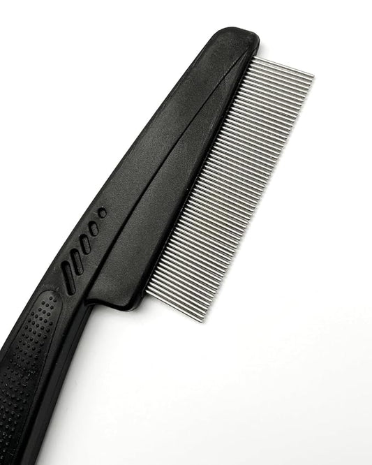 1Pc Black Multifunctional Stainless Steel Fine-Toothed Dandruff Comb, Professional Scalp Care Tool, Suitable for All Ages,Hair Combs,Beauty and Personal Care,Styling Tools and Appliances