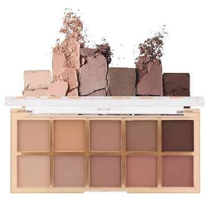 10 Colors Nude Pink Matte Eyeshadow Palette,Highly Pigmented Neutral Nude Eye Shadow Palette,Ultra-Blendable,Long Lasting Waterproof Travel Size Makeup Pallete,Vegan,Cruelty -free