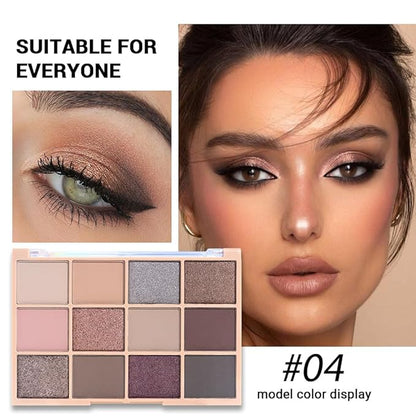 Neutral Smokey Eye Shadow Palette,Nude Silver Gray Cream Eyeshadow Palette,Make Up Pallets for Women Highly Pigmented Natural Eyeshadow for Eyes Long Lasting Naturing-Looking,Blendable,Vegan