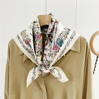 100% Pure Mulberry Silk Scarfs 26"x26" Square Scarf Women Neckerchief Headscarf hair scarf bandana Gift Packed