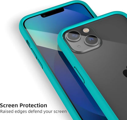 K TOMOTO Compatible with iPhone 13/13 Pro Bumper Case (6.1 Inch), Liquid Silicone Frame Bumper Case [Raised Edge Protection] [Drop Protection] [Silky and Soft Touch], Teal