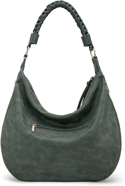 Montana West Large Hobo Bags for Women Slouchy Shoulder Purse Handbag with Zipper and Woven Handle