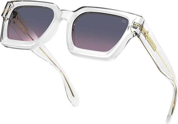 VISOONE Fashion 100% UV400 Protection Rectangle TR90 Y2K Sunglasses Accessories for Women Men RIVER