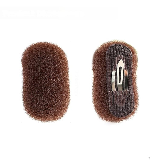 2Pcs Charming Bump It Up Volume Inserts，Bump It Up Hair Pads,Hair Styling Accessories,Do Beehive Hair Base Styling Clip Accessories for Women Lady Girl (Coffee)