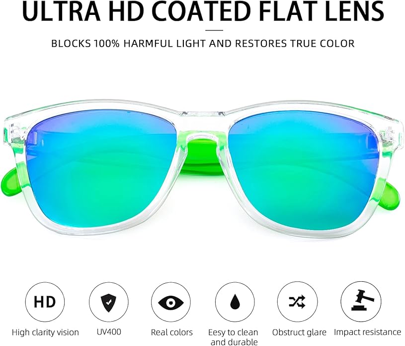 COLOSSEIN Sunglasses Womens,Classic Square Frame UV400 Mirrored Lens,Sunglasses Fit For Beach,Vacation,Driving