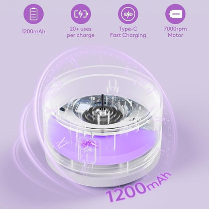 Electric Makeup Brush Cleaner machine, 2 in 1 Makeup Brush Washer, Battery Operated Automatic Spinning Cosmetic Brush Cleaner Ceanser For All Size Makeup Sponges