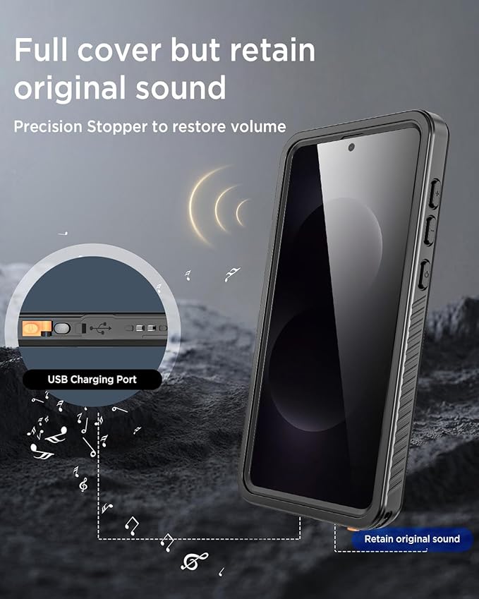 Miimall for Samsung Galaxy S25 Edge Case Waterproof,IP68 Underwater,360 Full Body Heavy Duty Protection,Built-in Lens&Screen Protector,Military Shockproof Dropproof Dustproof Case for S 25 Edge,Black