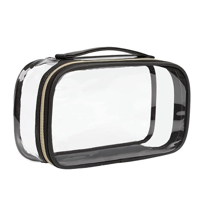 OCHEAL Clear Makeup Bag, TSA Approved Toiletry Bag Small Portable Travel Transparent Cosmetic Bag Organizer Cute Storage Bags with zipper for Women and Girls Cosmetics Toiletries Clear Pouch