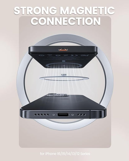 Magnetic Battery Pack Compatible with Magsafe,5000 mAh Portable Power Bank, Wireless Charging with Type C Input Output Ultra Slim for iPhone 16/15/14/13/12/ All Series, Veggie HotPot Party