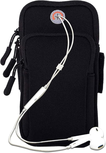 Phone Holder for Running Armband iPhone 16 16e 15 14 13 12 11 Pro Max Xs Xr X Plus SE Mini Pouch,Samsung Galaxy S25 S24 S23 S22 S21 Ultra Note 20,Black Cell Phone Arm Bands Sleeve Sports Gym