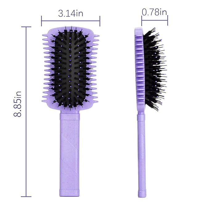 Curly Hair Brush Defining, Volume Curl Defining Brush for Effortlessly Detangling Shaping and Styling Women's Curls, Reduce Pulling (Purple 1PC)