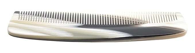 42 Horn-Inspired Hair Comb, Beige Grey, Women/Men, Small/Large, All Hair Types