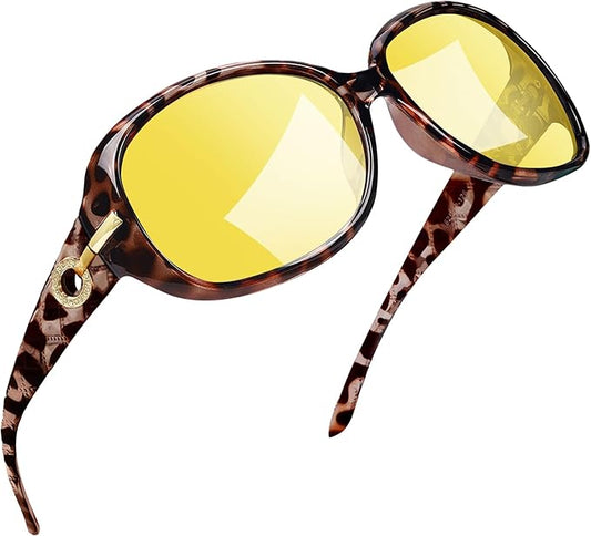 Joopin Big Womens Sunglasses Polarized Trendy Sun Glasses Large Rectangle UV Protection Rhinestone Sunnies