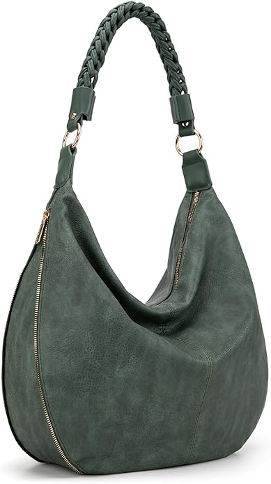 Montana West Large Hobo Bags for Women Slouchy Shoulder Purse Handbag with Zipper and Woven Handle