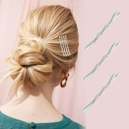 220 Ct 1.38 Inch Mini Silver Gray Cute Bobby Pins with Metal Box, Small Hair Bobby Pins for Buns, YINGFENG Premium Gray Hair Pins for Kids, Girls and Women, Great for All Hair Types
