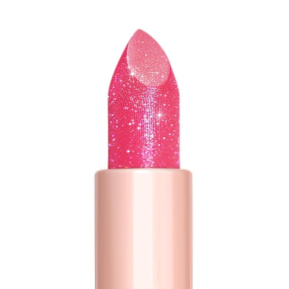Oulac Hot Pink Lipstick for Women - Moisture-Rich Lip Balm with Shiny Surface, Creamy Lip Color Lightweight Texture, Vegan Beauty Medium Coverage Lip Makeup, PG01 Pink Promise