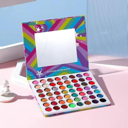 56 Shades Matte Shimmer Eye Shadow Palette Makeup Glitter Eyeshadow Palette Colorful Pressed Powder Makeup Pallet for Women