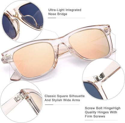 Myiaur Classic Sunglasses for Women Polarized Driving Anti-Glare UV Protection