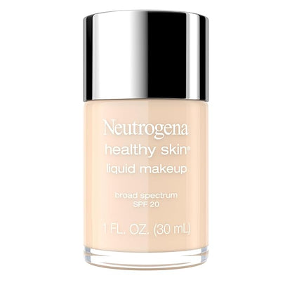 Neutrogena Healthy Skin Liquid Makeup Foundation with Broad Spectrum SPF 20 Sunscreen, Medium Coverage Foundation with Nourishing Pro-Vitamin B5, Classic Ivory 10, 1 fl. oz