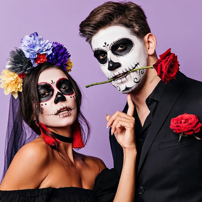 Mysense Black Face Body Paint Stick, Waterproof Eye Black for Baseball Softball Football Lacrosse, Black Lipstick Facepaint for Halloween SFX Skull Zombie Vampire Skeleton Clown Makeup