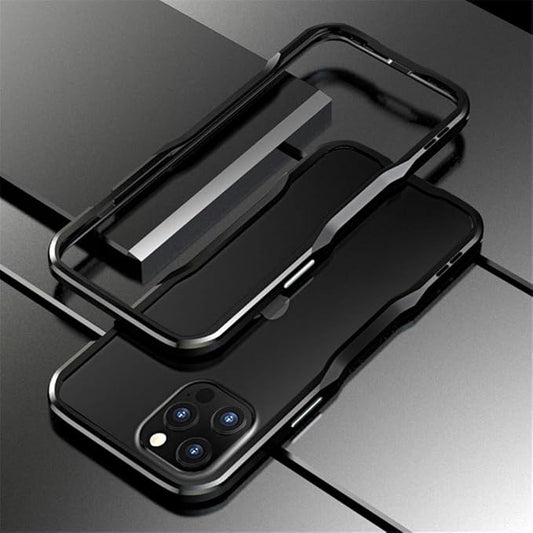 HENGHUI Aluminum Bumpers Compatible with iPhone 12 Pro Max 6.7-INCH Bumper Case Metal Frame Bumper Cover Shock Absorbent Slim Cool Design (iPhone12ProMax, Black)