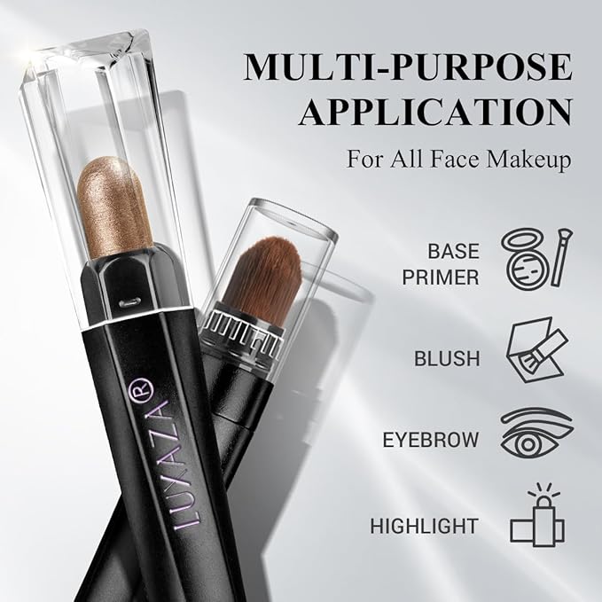 Neutral Eyeshadow Stick Makeup Set, Metallic Shimmer Matte Cream Eye Shadow Eyeliner Brightener Pencil Crayon - BROWN LATTE