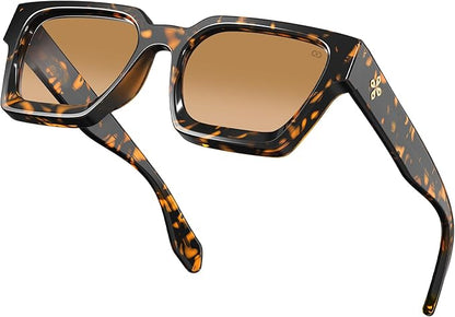 VISOONE Fashion 100% UV400 Protection Rectangle TR90 Y2K Sunglasses Accessories for Women Men RIVER