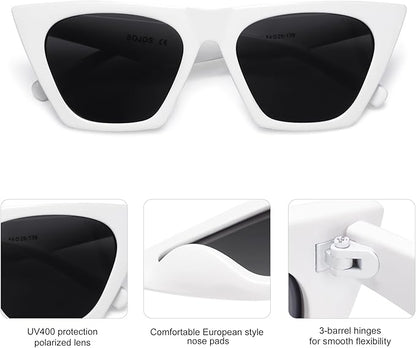 SOJOS Trendy Oversized Square Cateye Polarized Sunglasses Womens Big Frame Shades SJ2115