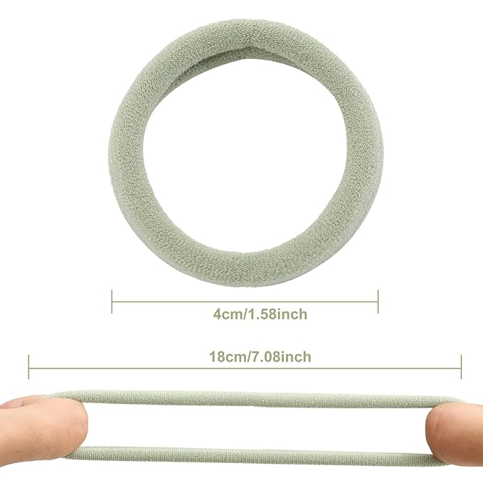 100 Pcs Thick Seamless Hair Ties, Ponytail Holders Hair Accessories No Damage for Thick Hair (Light Theme Colors)