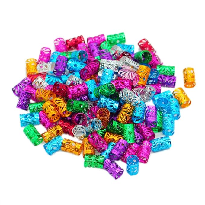 170 Pcs Hair Jewelry for Braids Accessories, Hair Cuffs for Braids Loc Jewelry for Black Women Hair Coils Rings for Hair Braids Decoration Dreadlock Beads Locs Accessories