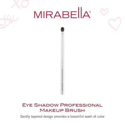 Mirabella Eyeshadow Brush, Premium Professional Makeup Brush Collection, Cruelty-Free Synthetic Bristle Brush with Hand-Sculpted Brushed Aluminum Handle, Luxury Blending Brush for Makeup
