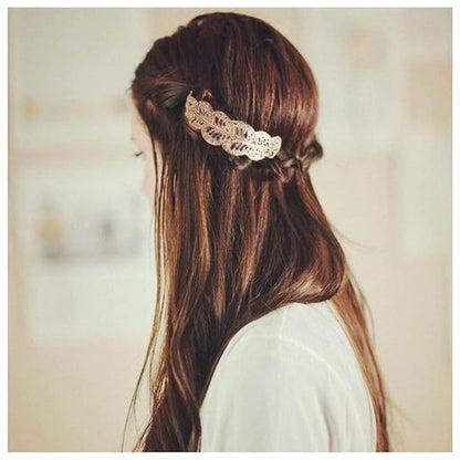 Boho Leaf Hair Clip Hairpin Hollow Leaf Barrette Hair Clips Vintage Gold Bobby Pin Hair Barrette Bridal Hair Pin Decorative Hair Accessories for Women and Girl Headpiece