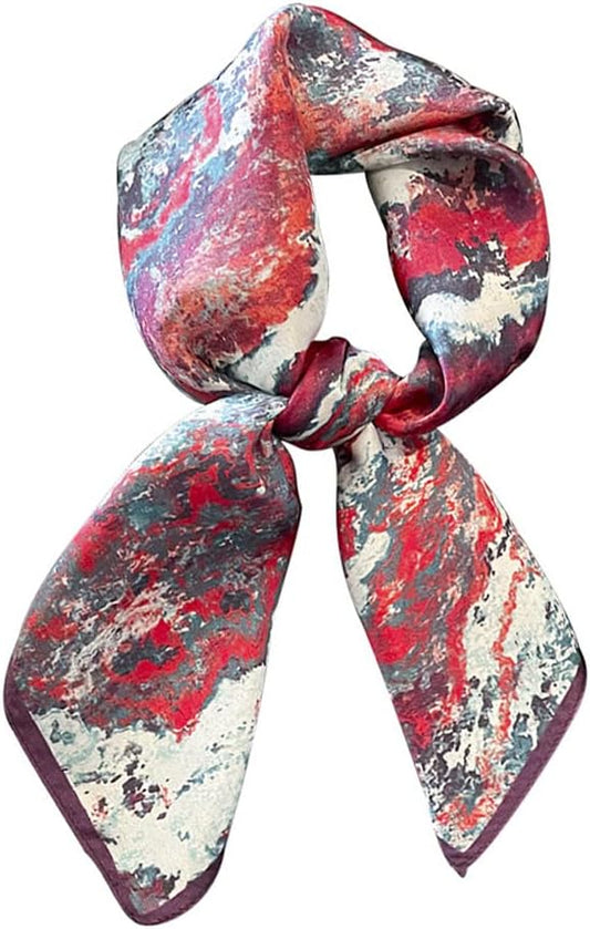 100% Pure Mulberry Silk Scarfs 26"x26" Square Scarf Women Neckerchief Headscarf hair scarf bandana Gift Packed