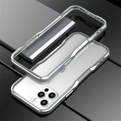 HENGHUI iPhone 13 Pro Max Aluminum Bumpers Bumper Case Metal Frame Bumper Cover Shock Absorbent Slim Cool Design (13ProMax, Silver)
