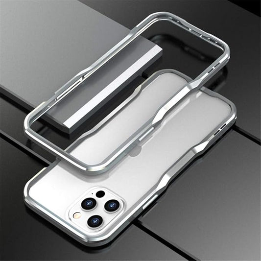 HENGHUI iPhone 13 Pro Max Aluminum Bumpers Bumper Case Metal Frame Bumper Cover Shock Absorbent Slim Cool Design (13ProMax, Silver)