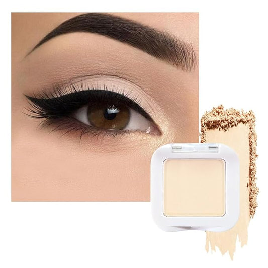 evpct Matte Nude Beige Eye Shadow Palette Makeup for Older Women, Natural Nude Base Cream Eyeshadow Palette Single for Older Women Matte, Monochrome High Pigment Mini Eyeshadow Primer Sombra Para Ojos