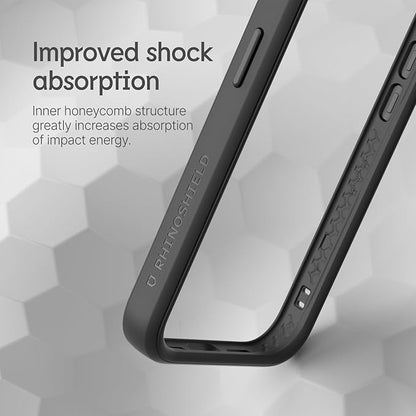RhinoShield Bumper Case Compatible with [iPhone 15] | CrashGuard - Shock Absorbent Slim Design Protective Cover 3.5M / 11ft Drop Protection - Red