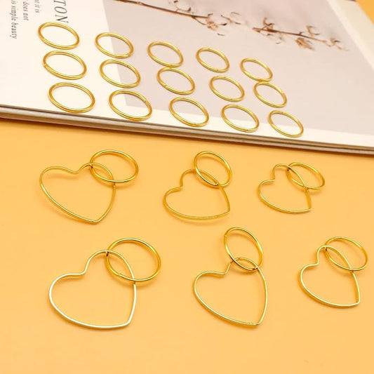 Hair Braid Rings Hair Hoops Braid Pendant Hair Accessories Hair Clip Accessories for Women and Girls(Gold)