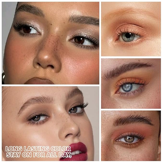 Nude Brown Maroon Bronze Eyeshadow Palette,Natural Neutral Soft Small Cream Eyeshadow Palette,Highly Pigmented Eye Shadow Palette Long Lasting Naturing-Looking Make Up Pallets for Women,Vegan