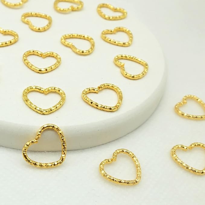 100PCS Hair Braid Rings Clips Gold Star and Gold Love Shape Hair Jewelry Ring for Braids Locs Hair Cute Braid Accessories(Gold)