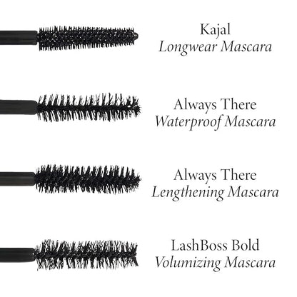 LAURA GELLER NEW YORK Kajal Longwear Mascara - Lengthening, Defining, Curling, Buildable Formula Eye Makeup - Innovative Curling Brush - 1 count