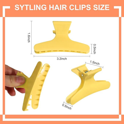 Ondder 12 Pack Butterfly Hair Clips for Styling Sectioning Pro Salon Butterfly Plastic Claw Clips Hair Styling Clip Barber Clips for Cutting, Coloring Hair, Hair Accessories for Women Girls