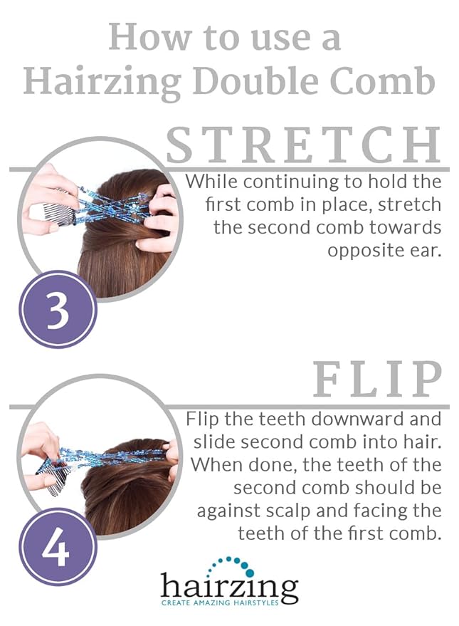 Stretchy No-Slip Hair Clip for Thick, Wavy Naturally Curly, Kinky Hair - Updos in Seconds, No Damage, Creases, or Pain - Comfy UpDo, Ponytail, French Twist, Bun (Earth - Large)