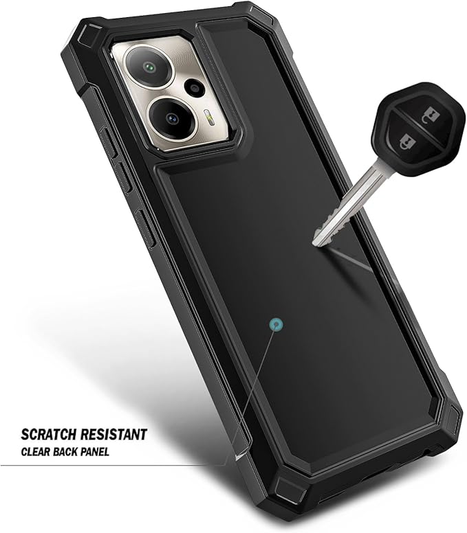 for Cricket Outlast 5G 2024 Case, AT&T Motivate Pro 5G with [Built-in Screen Protector], [9FT Military Grade Drop Tested] Full-Body Protective Shockproof Bumper Case (Black)