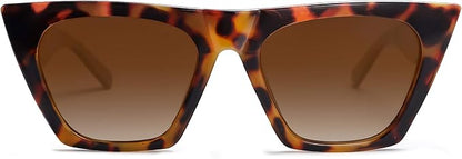 SOJOS Trendy Oversized Square Cateye Polarized Sunglasses Womens Big Frame Shades SJ2115