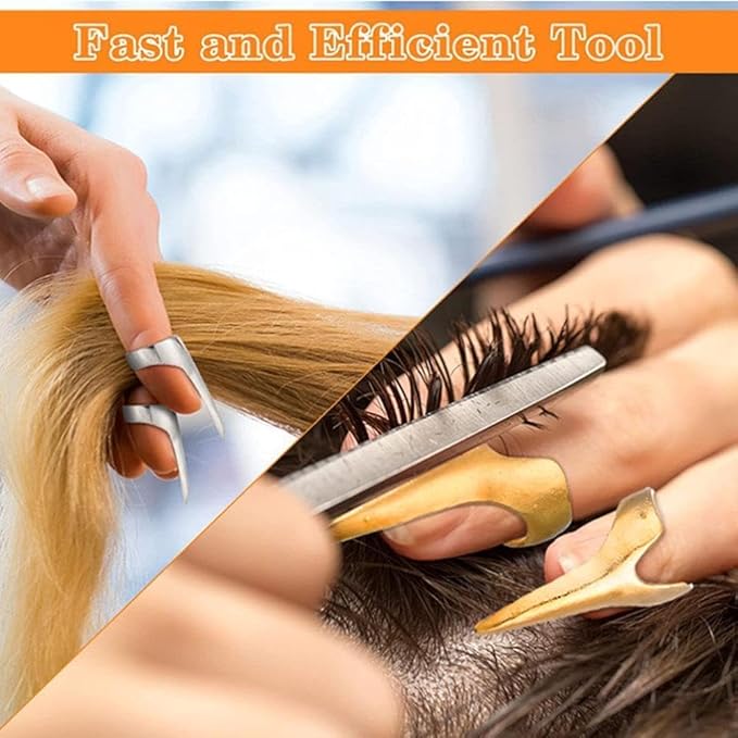 10 Pcs Silver Hair Parting and Selecting Tools Retro Punk Hair Selecting Tools Gothic Nail Finger Cosplay Claws Metal Full Finger Ring for Hair Braiding Curling Hair Extensions, Wigs and Accessories