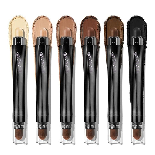 Neutral Eyeshadow Stick Makeup Set, Metallic Shimmer Matte Cream Eye Shadow Eyeliner Brightener Pencil Crayon - BROWN CASHMERE