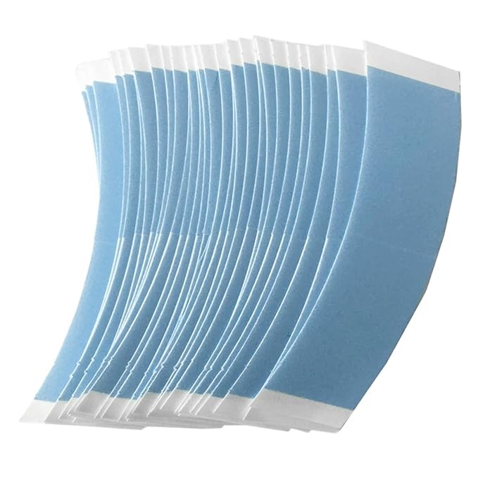 20Pcs Blue Lace Front Wig Tape, Double Sided Wig Tape Waterproof Hair Extension Tape Strong Hold Clear Wig Tape for Lace Wigs Hair Extensions, Wigs and Accessories