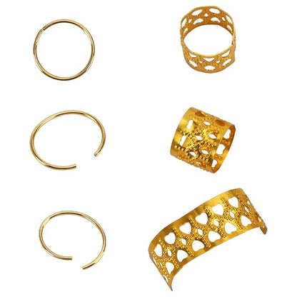 200 Pcs Dreadlocks Beads and 200 Pcs Hair Braid Rings, Hair Braiding Metal Cuffs Decoration Accessories Jewelry, Silver and Gold